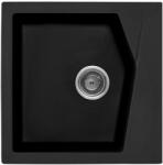 Metalac Chiuveta X Granit Linea 50 negru500 x 500 mm, sifon 90 mm, granit (189151) - pcone Chiuveta