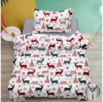  Pamut ágyneműhuzat MERRY CHRISTMAS DEER fehér Ágyneműhuzat mérete: 70 x 90 cm | 140 x 200 cm