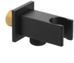 Invena Sarokcsatlakozó zuhanycsőhöz, szögletes, 1/2" , fekete (SC-P1-041-P)