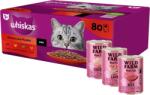 Whiskas WHISKAS Adult tasak 80 x 85g Classic Meals - nedves eledel felnőtt macskáknak, mártással (marhahús, csirke, bárány, baromfi) + WILD FARM Pate 3x400g MIX