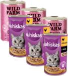Whiskas WHISKAS Nedvestáp 1+ csirkemártással 3x400g + WILD FARM Pate csirkemártással 3x400g