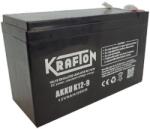 KRAFTON 12V 9Ah K12-9 F2 zárt ólomsavas zselés akkumulátor (Krafton-K12-9)