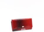 La Scala piros / bordó lakk krokkómintás hátul lehajtós nagy női bőr pénztárca cro155