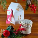  Christmas Jam House - Házikó Lekvármeglepetéssel - Kraft (barna) led fényfüzérrel