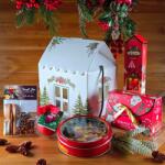  Téli Csoda Válogatás - Házikó formájú dobozban - Fekete LED fényfüzérrel