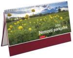 TOPTIMER Asztali naptár képes TOPTIMER T054 álló fehér lapos Nemzeti park bordó 2027 (T542T-002) - papir-bolt
