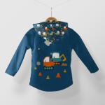 Takoy Panel szabásmintával 158 softshell kabátra kék kotrógép