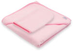 NEW BABY Gyermek frottír törölköző és kapucnival New Baby BASIC 80x80 rózsaszín - babamamakozpont