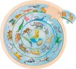 Goki Puzzle rotunde cu animale Puzzle