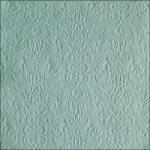 Ambiente Elegance light sage dombornyomott papírszalvéta 40x40cm, 15db-os
