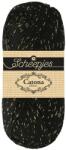 Scheepjes Catona Shine - 110 Jet Black - Arany - csillogós pamut fonal