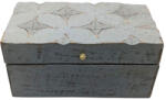  Vintage Deco Fa Doboz - Szürke Csillag 22x12x10cm
