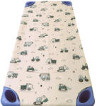  Vízhatlan gumifüles gyermek mintás lepedő -55x130 cm / petrol zöld munkagép mintás