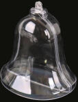  Nyitható, átlátszó műanyag forma - Harang 10 cm