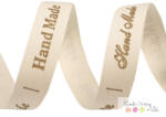  Pamut szalag - Hand made felirattal 25m