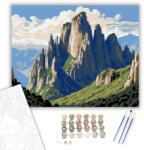  Montserrat Hegység és Kolostor - számfestő készlet - 40×50 cm (Keretre feszítve)