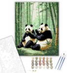  Szecsuáni Panda Harmónia - számfestő készlet - 40×50 cm (Keretre feszítve)