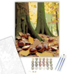  Őszi Gesztenyés Erdő - számfestő készlet - 40×50 cm (Keretre feszítve)