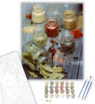  Babérlevéllel terítve - számfestő készlet - 40×50 cm (Keretre feszítve)