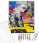  Tetovált Lány - számfestő készlet - 40×50 cm (Keretre feszítve)