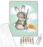 Számfestő Nyuszkó - húsvéti számfestő készlet - 40×50 cm (Keretre feszítve) (husvet01-40X50-KF)