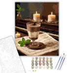  Csokoládé Mousse Gyertyafényben - számfestő készlet - 40×50 cm (Keretre feszítve)