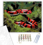 Számfestő Színes Kígyó a Mohás Erdőben - számfestő készlet - 40×50 cm (Keretre feszítve) (crea6198-40X50-KF)