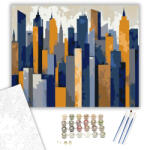 Számfestő Absztrakt Városi Sziluett - számfestő készlet - 40×50 cm (Keretre feszítve) (crea7244-40X50-KF)