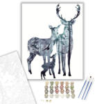 Szarvasi Család - számfestő készlet - 40×50 cm (Keretre feszítve)