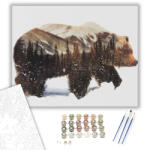  Csodálatos Medve - számfestő készlet - 40×50 cm (Keretre feszítve)