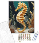  Arany Csikóhal a Hínár Között - számfestő készlet - 40×50 cm (Keretre feszítve)