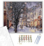 Számfestő Téli Város - számfestő készlet - 40×50 cm (Keretre feszítve) (E172-40X50-KF)