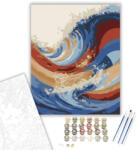  Hullámzó Színek és Textúrák - számfestő készlet - 40×50 cm (Keretre feszítve)