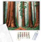  Óriás Vörösfenyők Erdeje - számfestő készlet - 40×50 cm (Keretre feszítve)