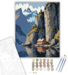 Számfestő Nordic Fjord Hegyekkel - számfestő készlet - 40×50 cm (Keretre feszítve) (crea5782-40X50-KF)