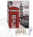 Számfestő Telefonfülke - számfestő készlet - 40×50 cm (Keretre feszítve) (ujszam087-40X50-KF)