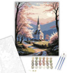  Húsvéti Hajnal a Kápolnánál - számfestő készlet - 40×50 cm (Keretre feszítve)