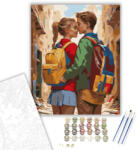  Ballagó Barátok Ölelése - számfestő készlet - 40×50 cm (Keretre feszítve)