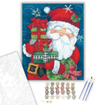 Számfestő Télapó és ajándékai - számfestő készlet - 40×50 cm (Keretre feszítve) (crea302-40X50-KF)