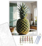  Ananász Napfényben - számfestő készlet - 40×50 cm (Keretre feszítve)