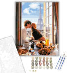 Számfestő Szerelem Párizsban - számfestő készlet - 40×50 cm (Keretre feszítve) (crea1381-40X50-KF)