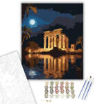  Philae Templom Éjszakai Fényei - számfestő készlet - 40×50 cm (Keretre feszítve)