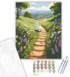  Nyuszi Vadvirágok Között - számfestő készlet - 40×50 cm (Keretre feszítve)