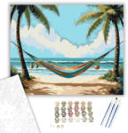  Trópusi Függőágy - számfestő készlet - 40×50 cm (Keretre feszítve)