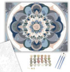  Pasztell Kör Mandala - számfestő készlet - 40×50 cm (Keretre feszítve)