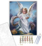  Kisangyal a felhőkön - számfestő készlet - 40×50 cm (Keretre feszítve)