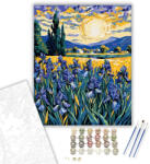 Számfestő Napfényes Íriszmező - számfestő készlet - 40×50 cm (Keretre feszítve) (crea5291-40X50-KF)