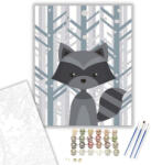 Számfestő Mosómaci - számfestő készlet - 40×50 cm (Keretre feszítve) (crea267-40X50-KF)