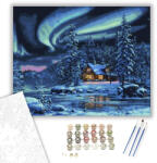 Számfestő Naplemente Télen - számfestő készlet - 40×50 cm (Keretre feszítve) (GX7428-40X50-KF)