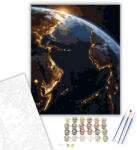  Föld Napfelkeltében - számfestő készlet - 40×50 cm (Keretre feszítve)